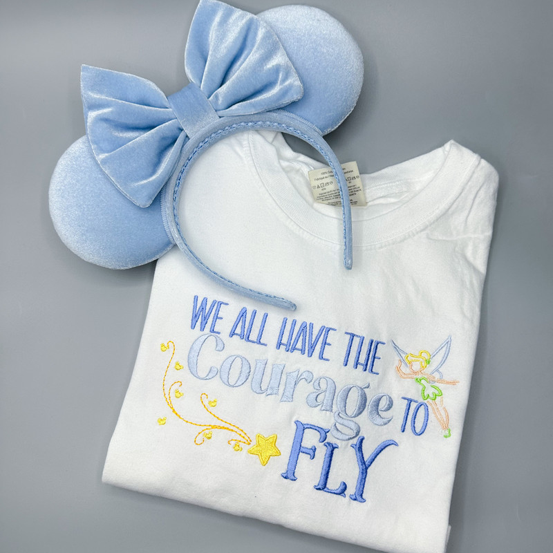 We All Have Courage Tinker Bell Embroidered Sweatshirt Disney Fireworks Embroidered Crewneck Tinkerbell Disney World Disneyland.jpg