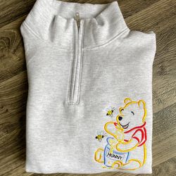winnie the pooh embroidered sweatshirt  disney world  disneyland embroidered crewneck