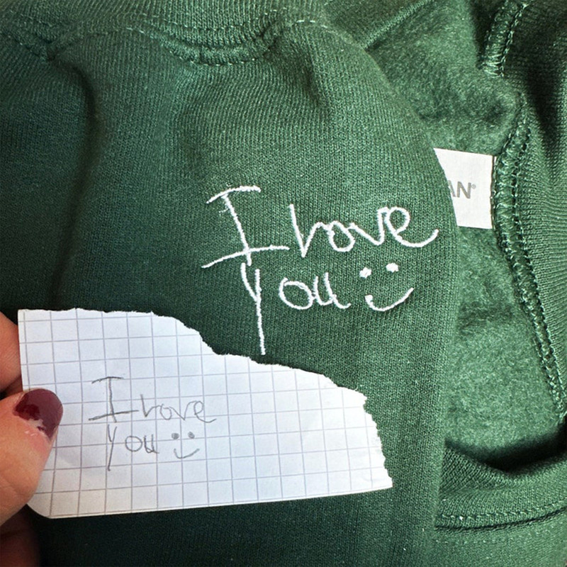 Custom Handwriting Sweatshirt, Embroidered Love Note Crewneck for Couple, One Year Anniversary Gifts.jpg