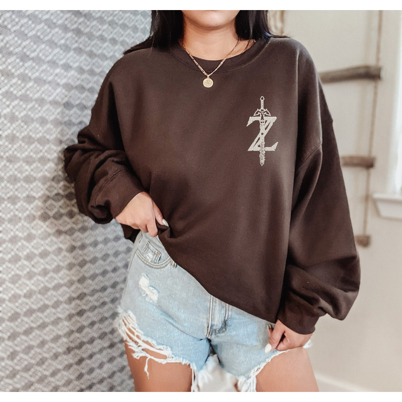 Embroidered Tears Of The Kingdom Sweatshirt, Zelda Shirt, Korok Crewneck, Zelda Gift, Various Colors, Hylian Sweatshirt, Game Shirt,.jpg
