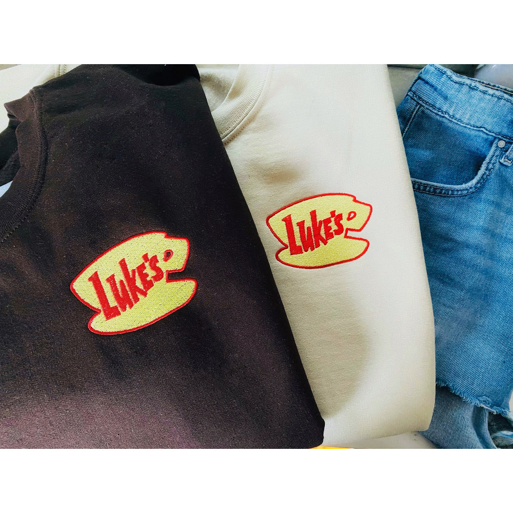 Luke's Stars Hollow Connecticut Sweatshirt, Cozy Fall Sweatshirt, Stars Hollow Embroidered Crewneck, Gilmore Merch, Fall Embroider Sweater.jpg