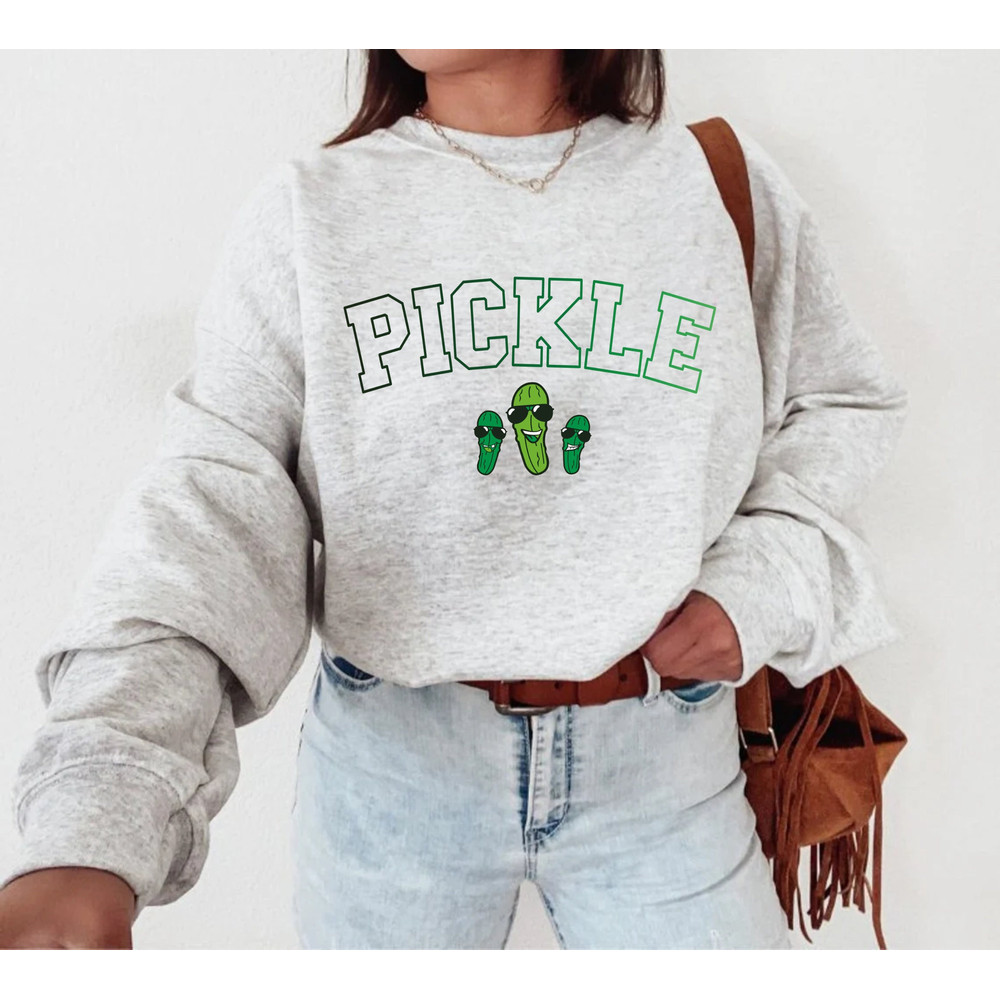 Pickle Sweatshirt, Funny Sweatshirt Pickle, Pickle Lovers Hoodie, Canning hot peppers, Pickle Crewneck Sweatshirt, Refrigerator pickles.jpg