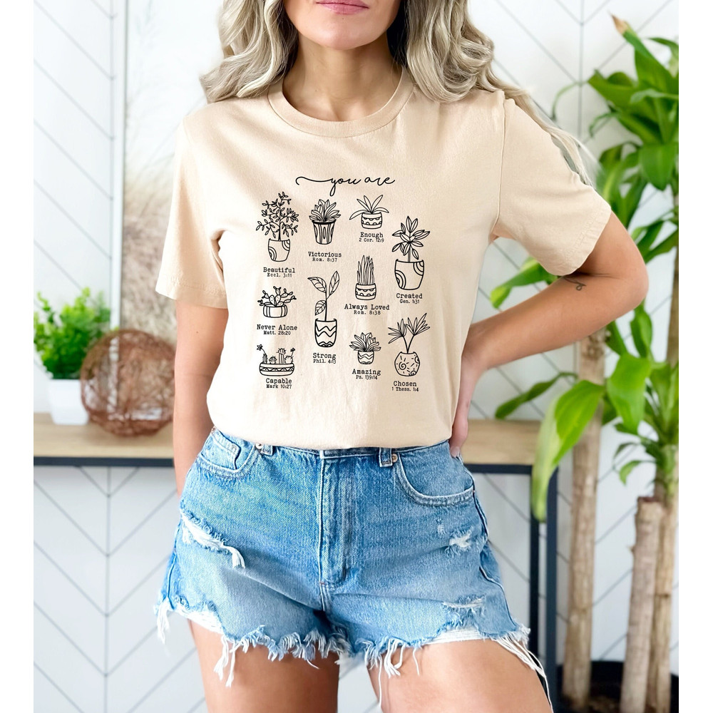 Plant Lady Shirt, You are Beautiful, Plant Lover Shirt, Gardening Gift, Plants Sweatshirt,Succulent Hoodie,Botanical Shirt,Bible Verse Shirt.jpg
