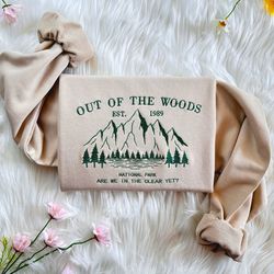 mountain national park embroidered sweatshirt, embroidered forest national park sweatshirt, in the clear yet sweatshirt,