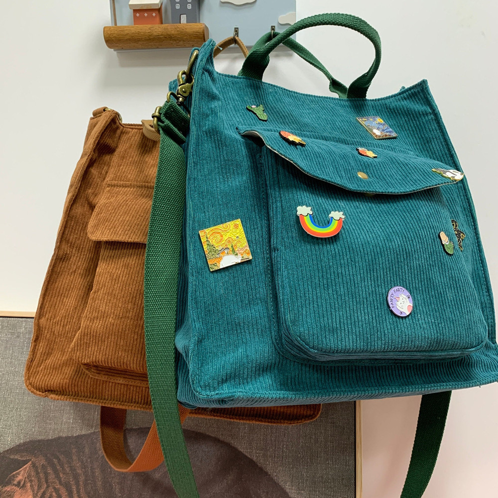 Corduroy Shoulder Bag,Handbag,Shoulder Messenger Bag,Tote Bag For Shopping,Corduroy Bag.jpg