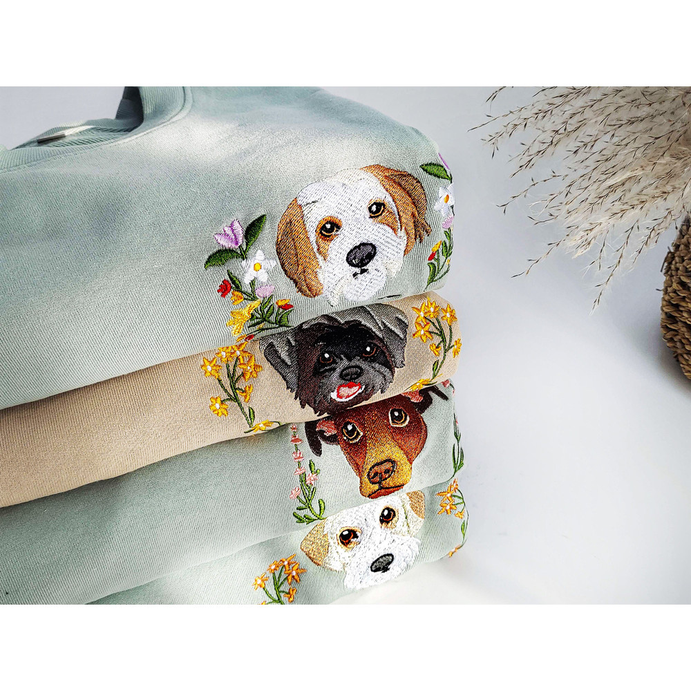 Custom Embroidered Pet From Your Photo Sweatshirt,Personalized Dog Hoodie, Cat Shirt,Custom Pet Cartoon Hoodie,Pet Lover Gift.jpg