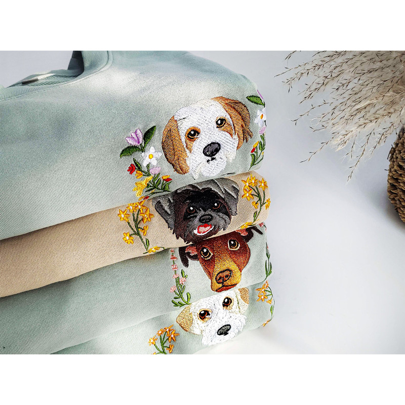 Custom Embroidered Pet From Your Photo Sweatshirt,Personalized Dog Hoodie, Cat Shirt,Custom Pet Cartoon Hoodie,Pet Lover Gift.jpg