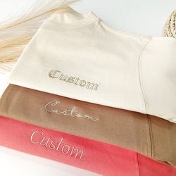 custom embroidered t shirt,custom text shirt, custom logo shirt , personalized embroidered t-shirt, short sleeve embroid