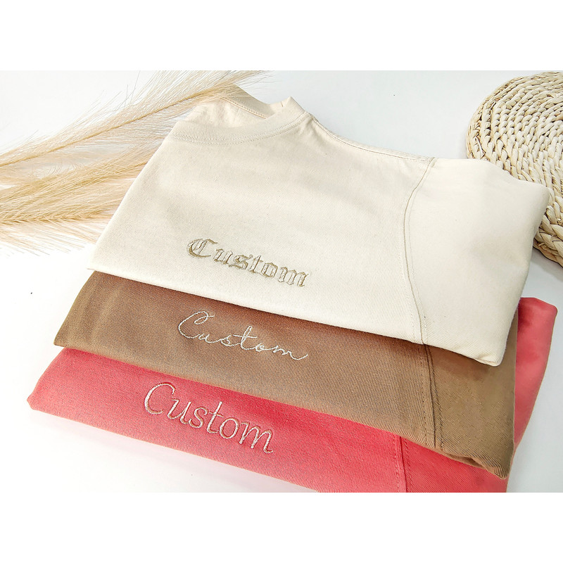 Custom Embroidered T Shirt,Custom Text Shirt, Custom Logo Shirt , Personalized Embroidered T-Shirt, Short Sleeve Embroidered Tee.jpg