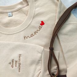 custom mama embroidered sweatshirt,custom mama crewneck with kids names,personalized mom sweatshirt,gift for mom, mothe