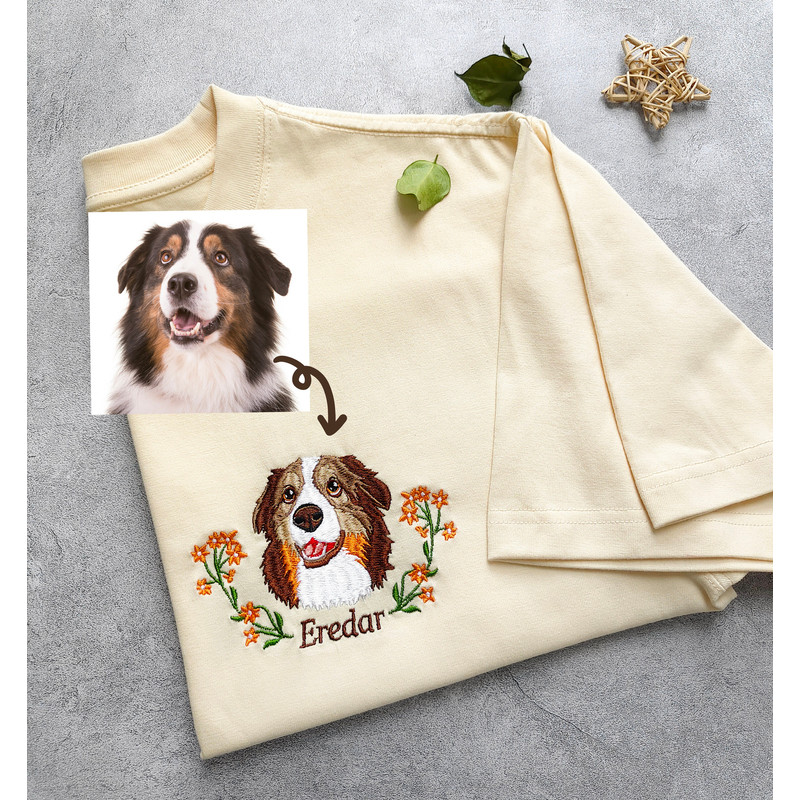 Custom Pet From Your Photo Embroidered Shirt,Personalized Dog Shirt,Custom Pet Portrait Gift,Embroidered Cat T Shirt,Custom Gifts.jpg