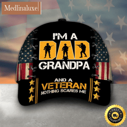I Am A Grandpa And A Veteran Classic Cap