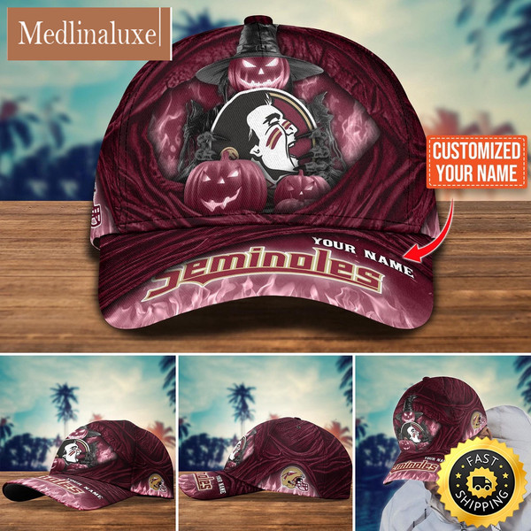 NCAA Florida State Seminoles Baseball Cap Halloween Custom Cap For Fans.jpg