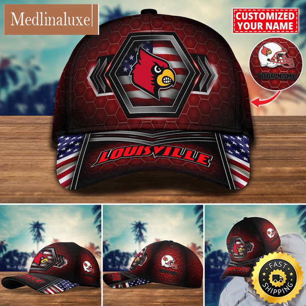 NCAA Louisville Cardinals Baseball Cap Best Trending Custom Name Cap.jpg