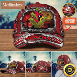 NCAA Louisville Cardinals Baseball Cap Halloween Custom Name Cap