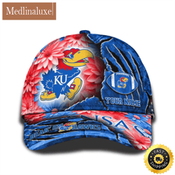 Personalized NCAA Kansas Jayhawks All Over Print Baseball Cap The Perfect Way To Rep Your Team