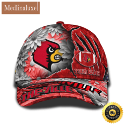 Personalized NCAA Louisville Cardinals All Over Print Baseball Cap The Perfect Way To Rep Your Team