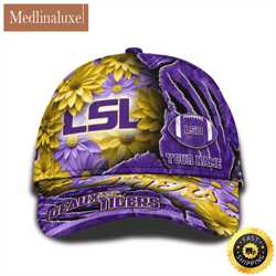 Personalized NCAA LSU TIGERS All Over Print Baseball Cap The Perfect Way To Rep Your Team