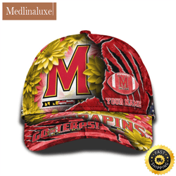 Personalized NCAA Maryland Terrapins All Over Print Baseball Cap The Perfect Way To Rep Your Team