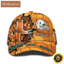 Personalized NCAA Miami Hurricanes All Over Print Baseball Cap Show Your Pride