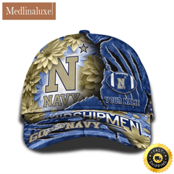 Personalized NCAA Navy Midshipmen All Over Print Baseball Cap The Perfect Way To Rep Your Team