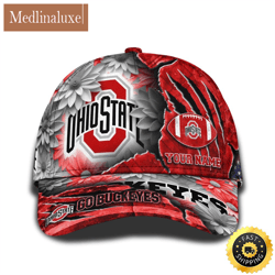 Personalized NCAA Ohio State Buckeyes All Over Print Baseball Cap The Perfect Way To Rep Your Team