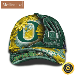 Personalized NCAA Oregon Ducks All Over Print Baseball Cap The Perfect Way To Rep Your Team