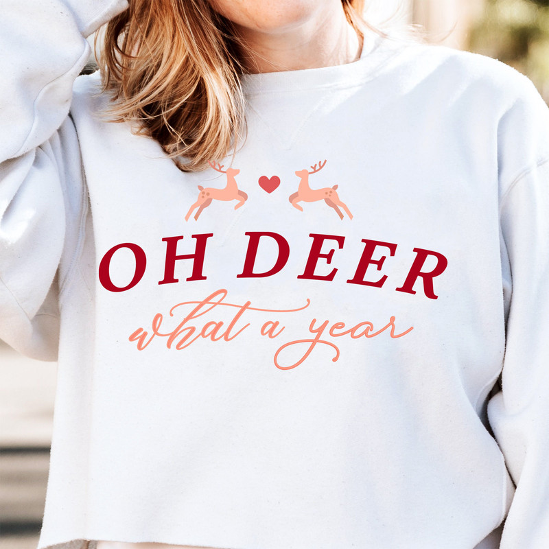 Covid Christmas Deer shirt, vintage christmas crewneck, ugly christmas sweater, christmas teacher sweatshirt Funny Christmas Quarantine gift.jpg