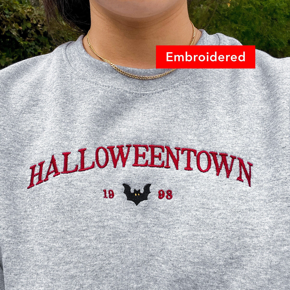 Halloweentown Sweatshirt, embroidered halloween party crewneck.jpg