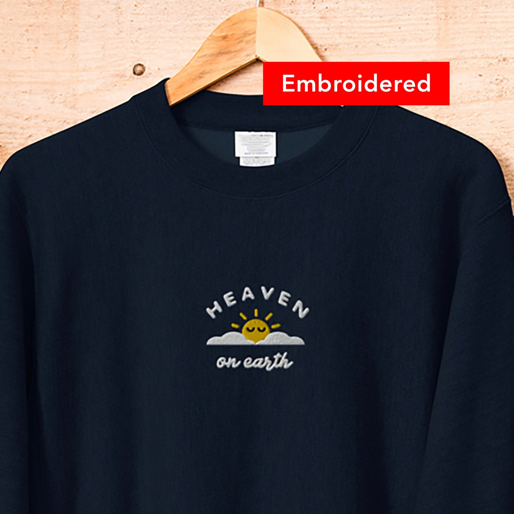 Heaven Christian Sweatshirt Embroidered, Pray Sweatshirt, Cute vintage sweater embroidery.jpg