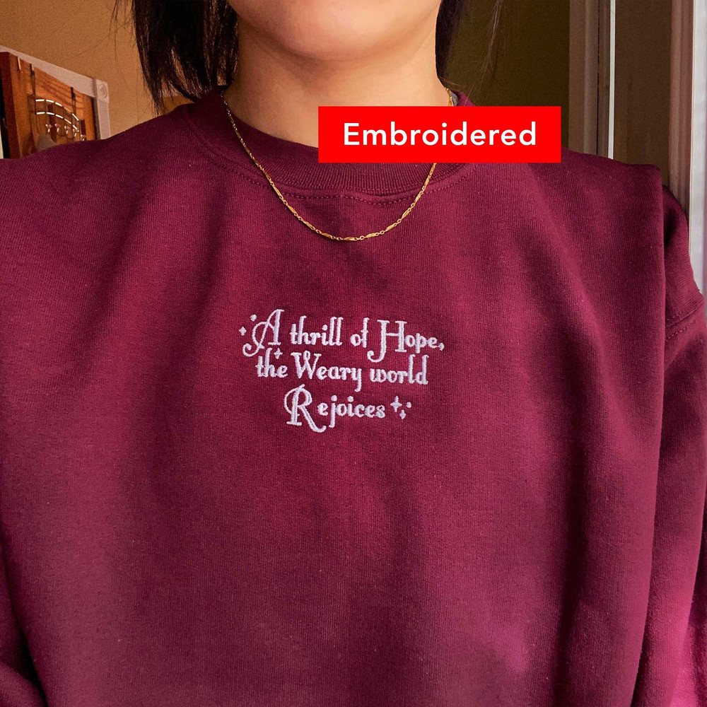 O Holy Night retro Christmas sweater Christian, vintage holiday sweatshirt embroidered.jpg