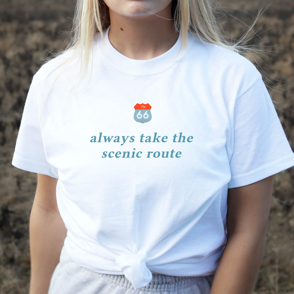 Scenic Route tShirt, Adventure Shirt, Explore t-Shirt, Travel tee, Adventurer Gift,Camping Shirt, best friend gift, Hiking Outdoor graphic.jpg