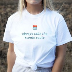 scenic route tshirt, adventure shirt, explore t-shirt, travel tee, adventurer gift,camping shirt, best friend gift, hiki