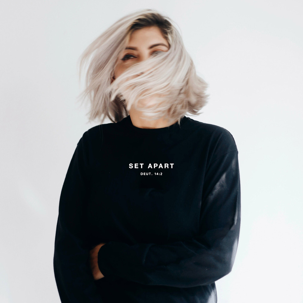 Set Apart Christian Long Sleeve, Christian Sweatshirt merch, Mens Womens Church Shirt Bible Verse.jpg