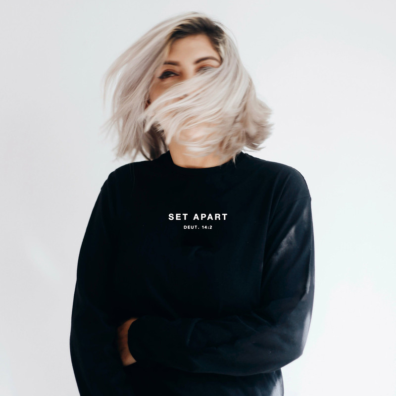 Set Apart Christian Long Sleeve, Christian Sweatshirt merch, Mens Womens Church Shirt Bible Verse.jpg