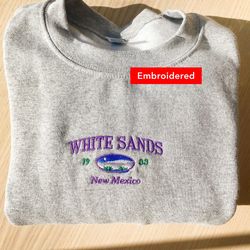 white sands new mexico sweatshirt, vintage national park embroidered crewneck