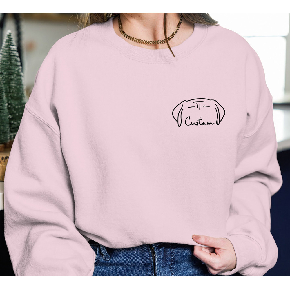 Custom Dog Ears On Chest Embroidered Sweatshirt, Custom Mama Shirt With Pet Names, Dog Mom On Chest, Dog Ears On Chest, Mother's Day Gift.jpg