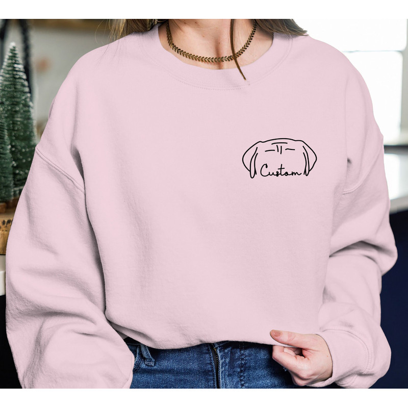 Custom Dog Ears On Chest Embroidered Sweatshirt, Custom Mama Shirt With Pet Names, Dog Mom On Chest, Dog Ears On Chest, Mother's Day Gift.jpg