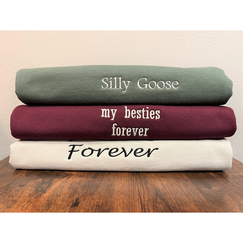 Custom Embroidered Sweatshirt Custom Text Crew Sweatshirt Personalized Crewneck Sweater Couples Matching Sweatshirts Gift for Her.jpg