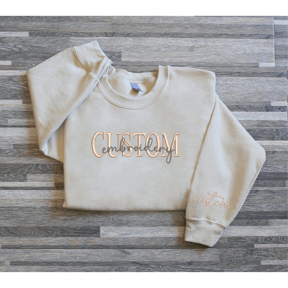 Personalized Embroidered Hoodies crewneck Custom Text Letters Hoodies Tshirt CUSTOM TEXT Customized Embroidery Gift .jpg