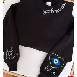 godmother sweatshirt, godmom sweatshirt, godmother gift, christening gift, personalized godmother crewneck sweatshirt, c