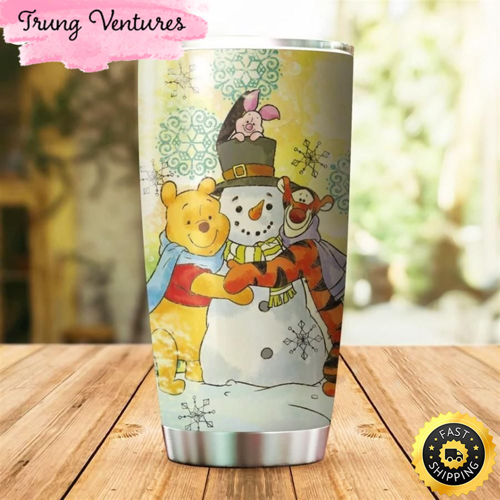Bear Snowman Winnie The Pooh Gift For Lover Day Travel Tumbler.jpg