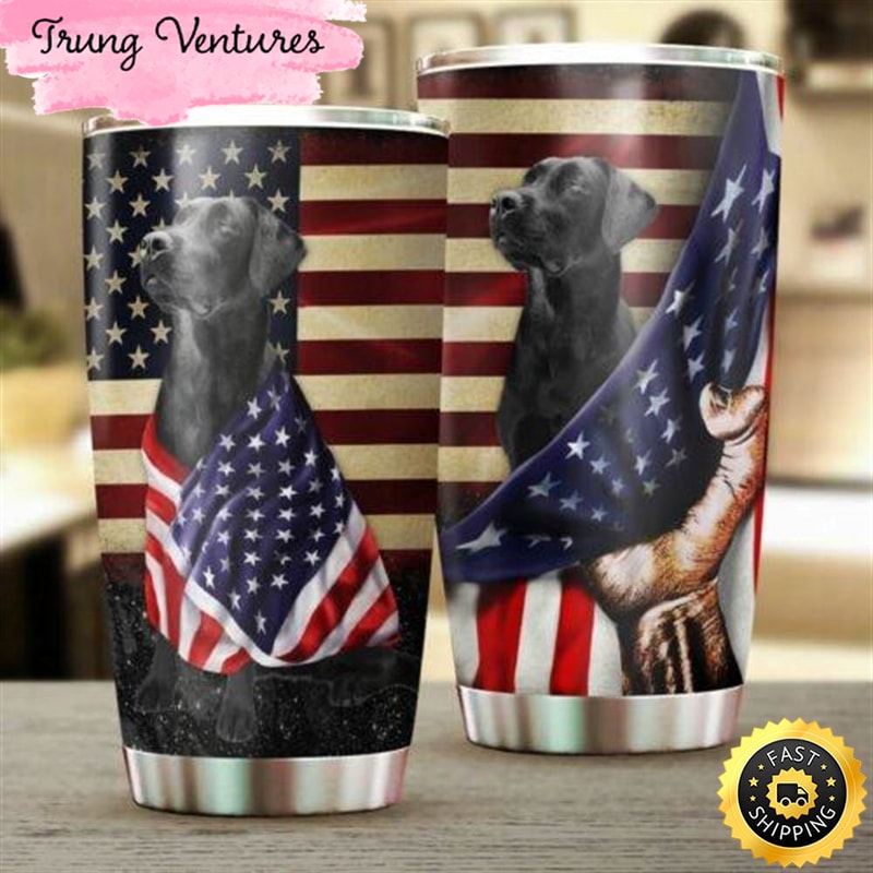 Black Labrador Retriever American Stainless Steel Tumbler Cup Travel.jpg