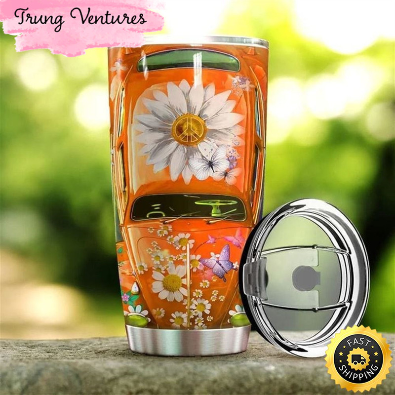 Butterfly & Flower Hippie Stainless Steel Tumbler For Men And Women.jpg