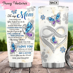 butterfly jewelry style gift daughter to my mom happy mothers day tumbler