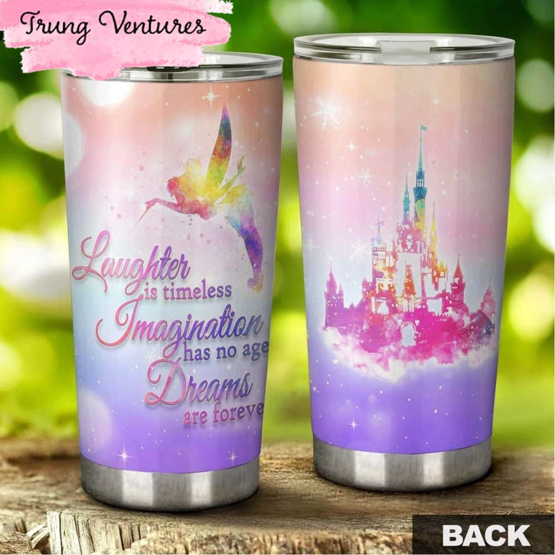 Cartoon Movie Tinker Bell Unicorn Pixie Dust Stainless Steel Tumbler For Disney Fan.jpg