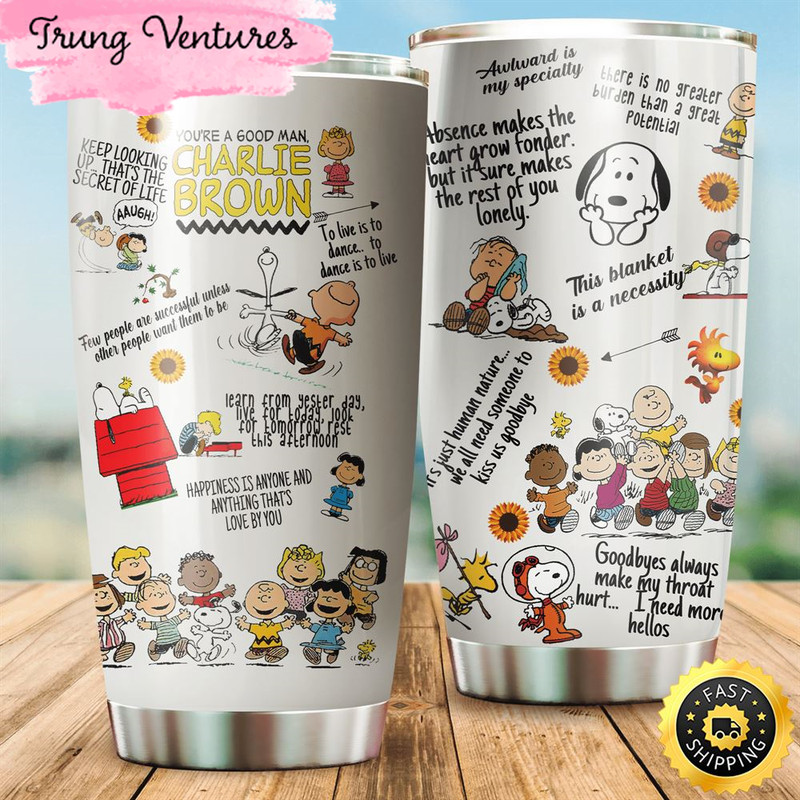 Funny Snoopy And Charlie Brown 2 Gift For Lover Travel Tumbler.jpg