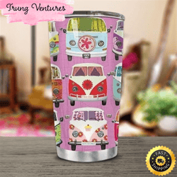 hippie vans stainless steel tumbler for men and women