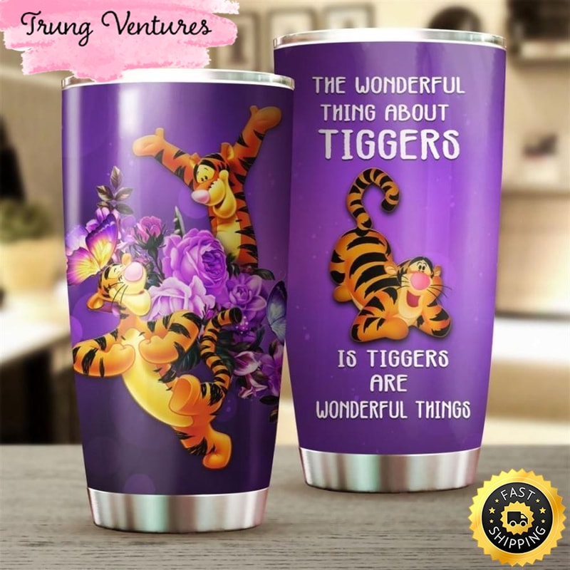 Tiger Winnie The Pooh Flower Gift For Lover Day Travel Tumbler.jpg