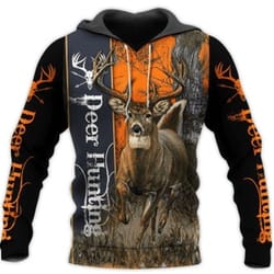 deer hunting all over print hoodie zip hoodie fleece hoodie 3d, love hunting hoodie zip hoodie 3d t62